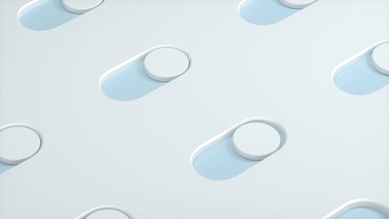 el interruptor deslizante, el botón de la pantalla táctil, la representación 3d.