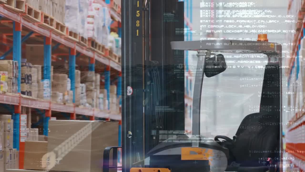 Animation of digital data processing over warehouse