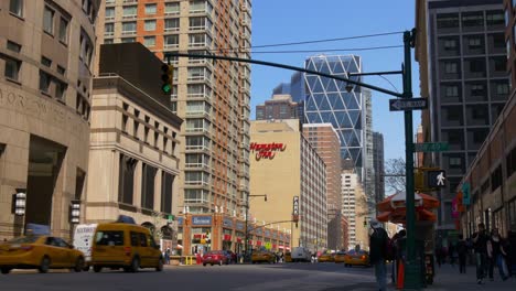 day light sunny light manhattan street life 4k new york city usa