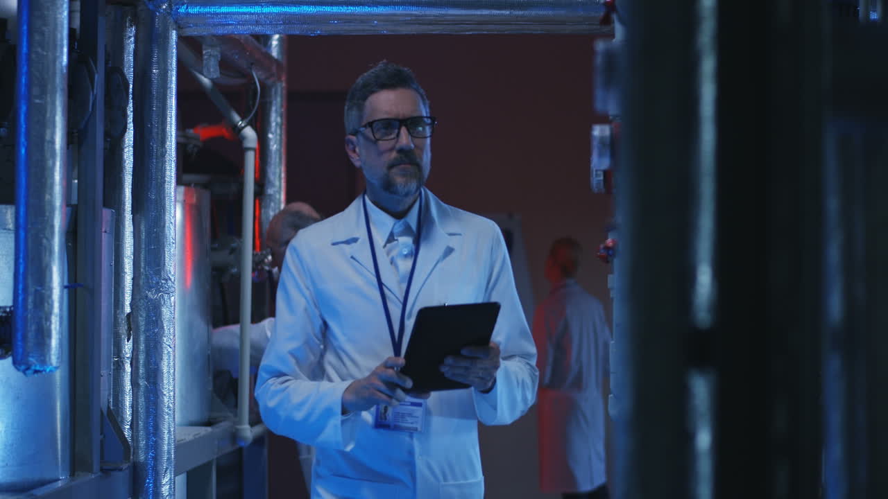 ingeniero que inspecciona equipos industriales