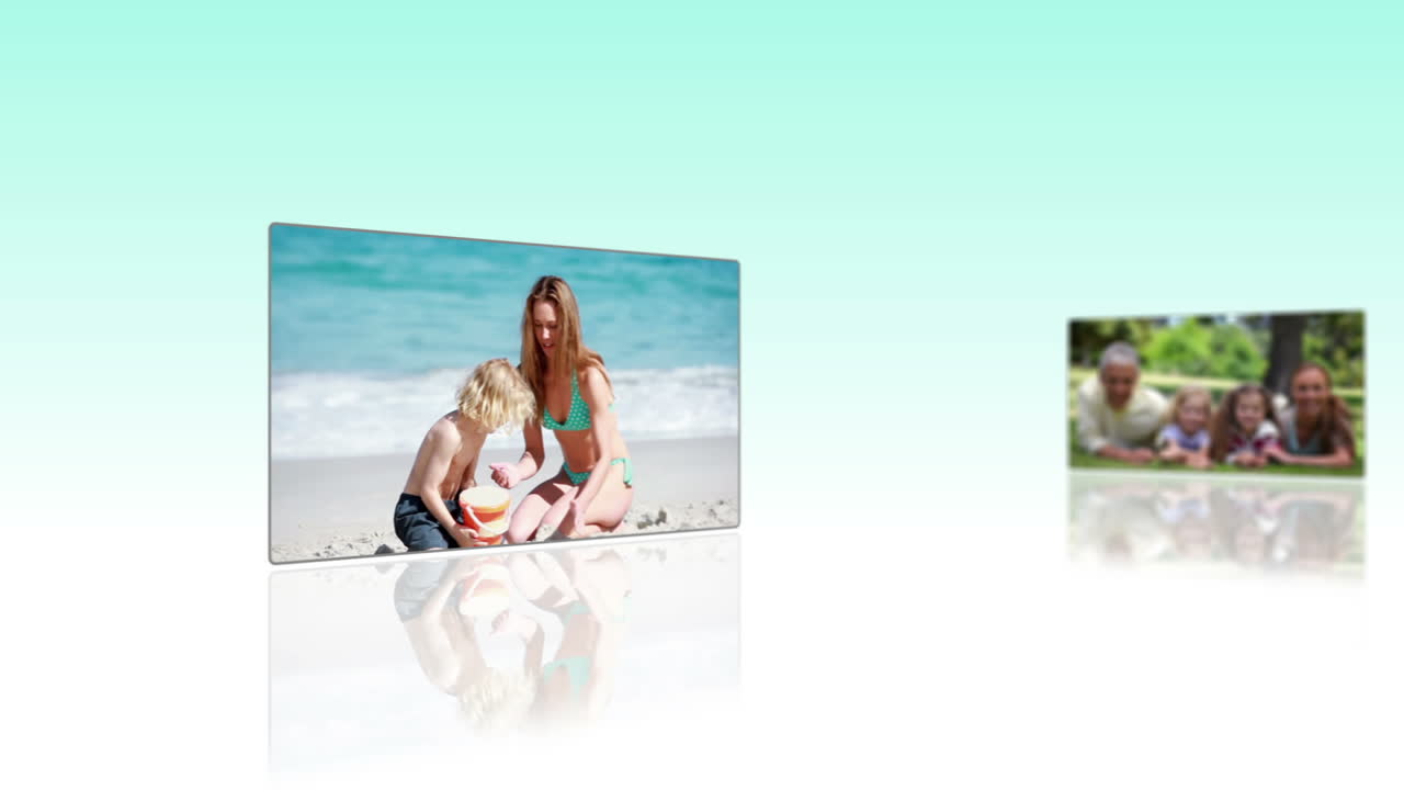 animación sobre la familia en vacaciones