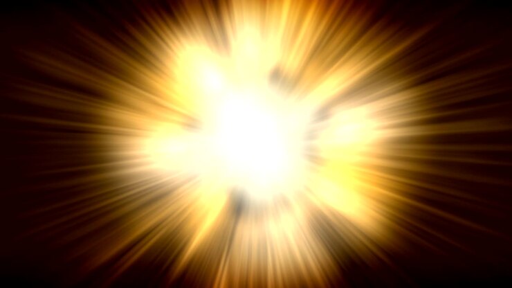 luce dorata 4k che brilla dal centro. sfondo bokeh astratto. ciclo senza cuciture.