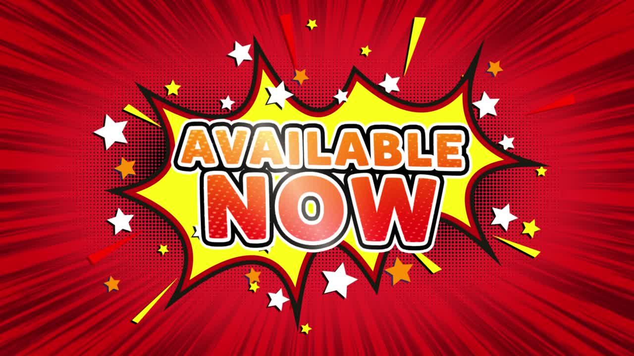 Available Now - Comic Style Graphic Design