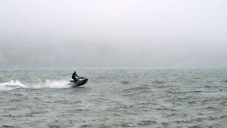 jet ski getting air off of choppy waves