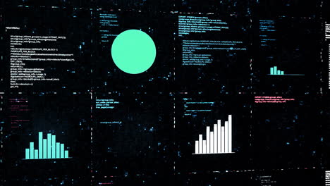 digital interface with data visualizations