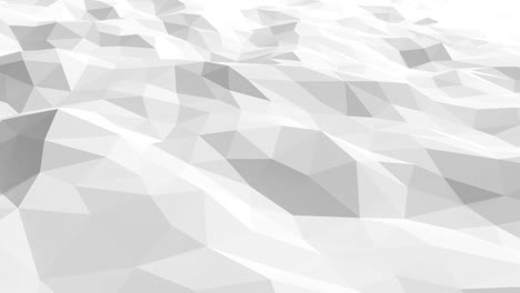 hermosa superficie poligonal blanca ondulando en animación 3d en bucle. fondo geométrico sin costuras en 4k, ultra hd.