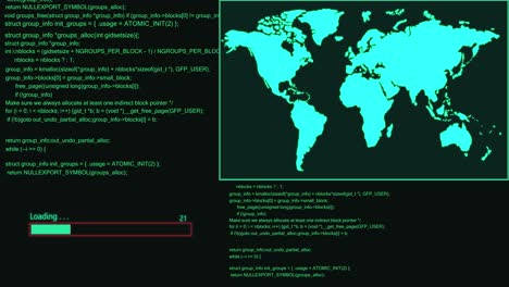 computer code. programming. coding and downloading data. hacker concept