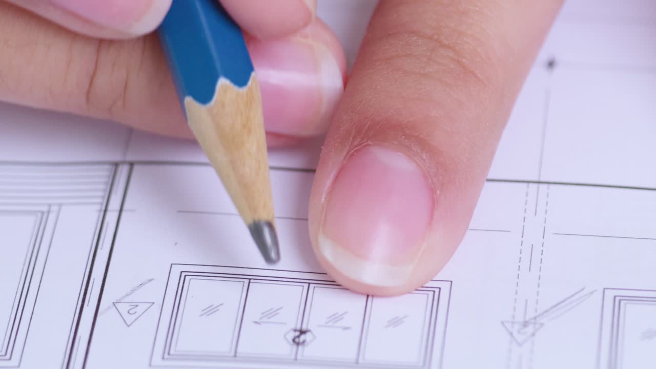 Designing architectural plans office space sketching process indoor setting close-up view creative design concepts