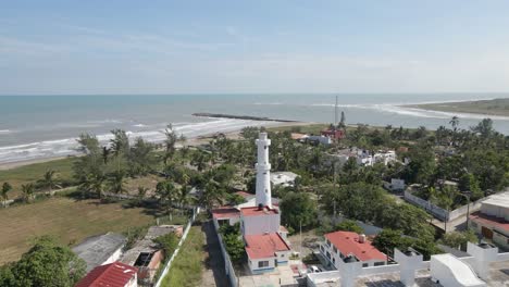 picturesque seaside mexican town in veracruz known as tecolutla, mexican travel destinations, drone shot