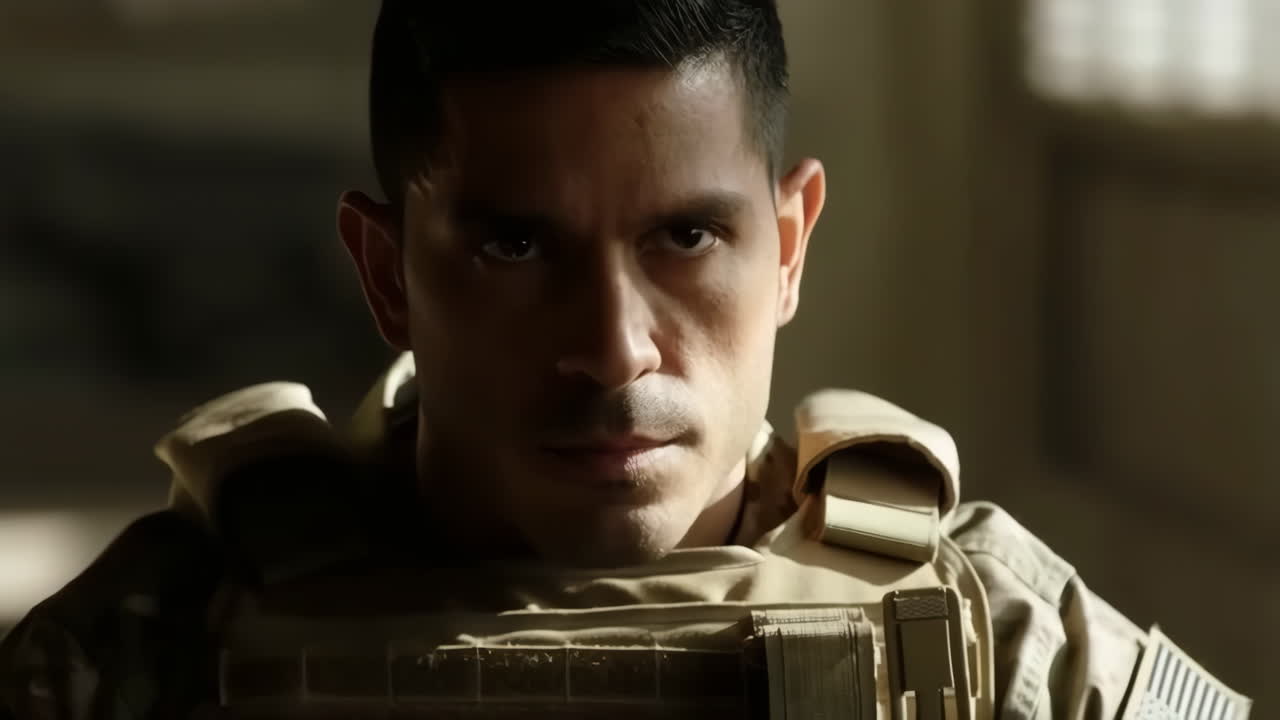 Serious Man in Tactical Gear