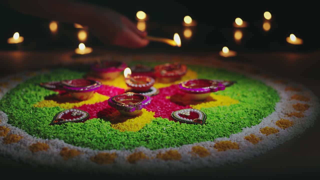 Diwali is a festival of lights celebrations by Hindus , Jains, Sikhs and some Buddhists