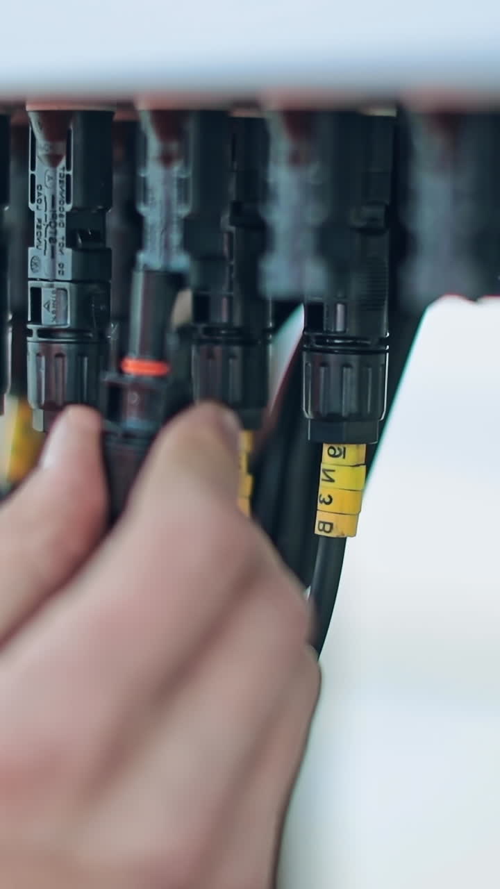 Engineers checking equipment at solar power plant. Engineer working on checking and maintenance equipment at solar power plant