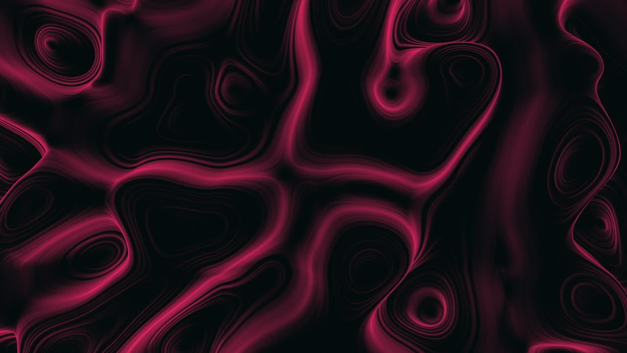 Motivo astratto dinamico rosso e nero con linee ondulate vorticose.