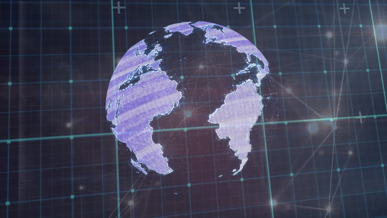 Animation of globe over network of connections