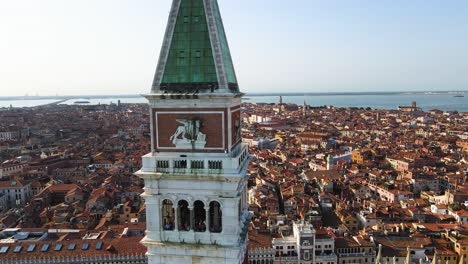 venice italy saint mark's bell tower aerial drone.mp4