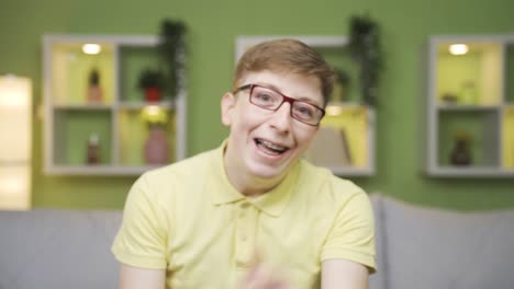 close-up portrait of cute and sympathetic young man.