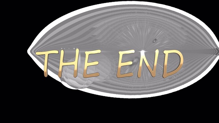 Golden The End 3D Text Alpha Transition