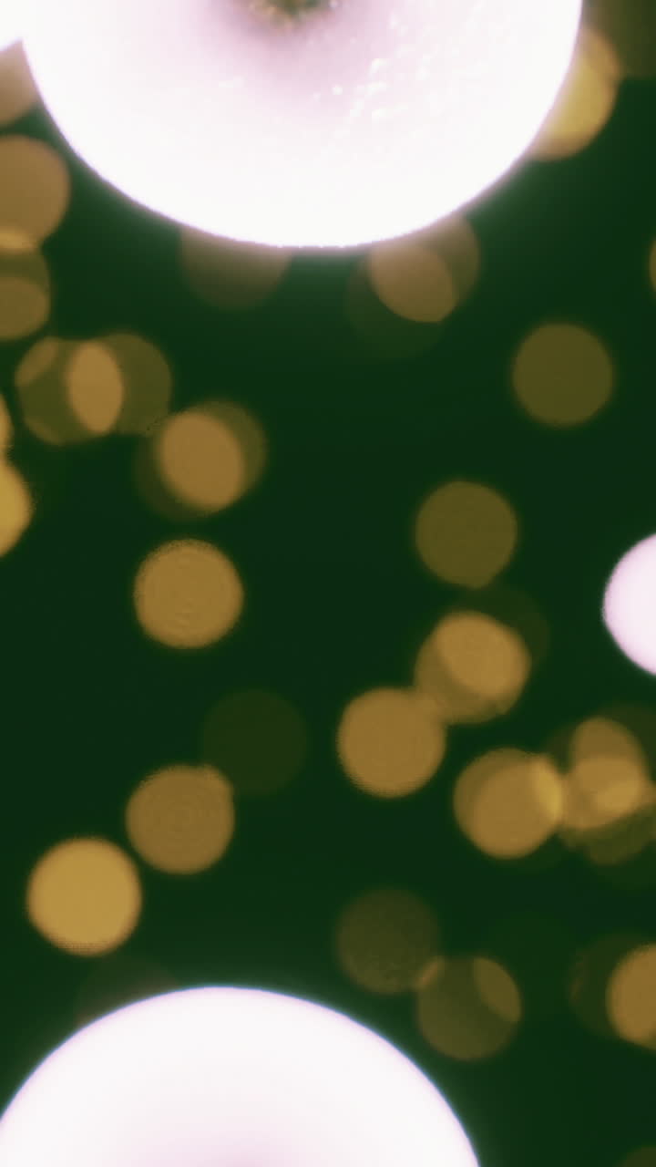 Delicate micro world of luminous particles dancing in the dark