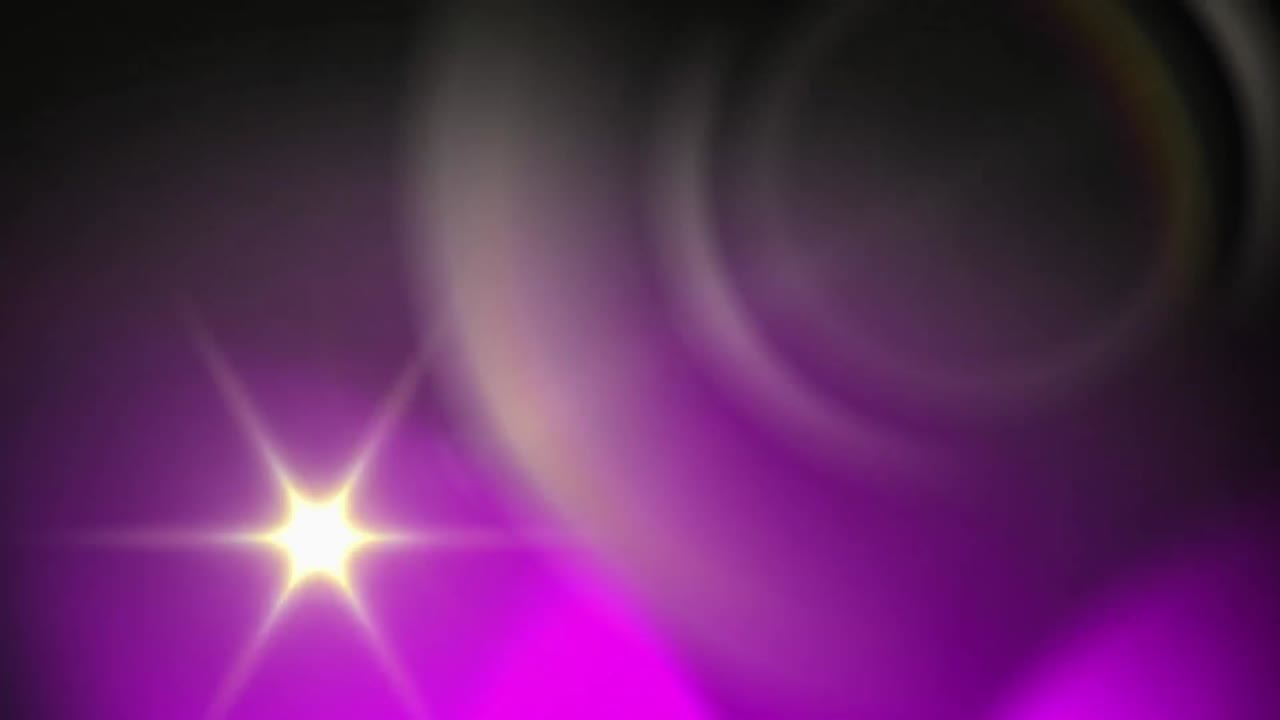 떠돌아다니는 별과 함께 움직이는 빛의 반점의 애니메이션