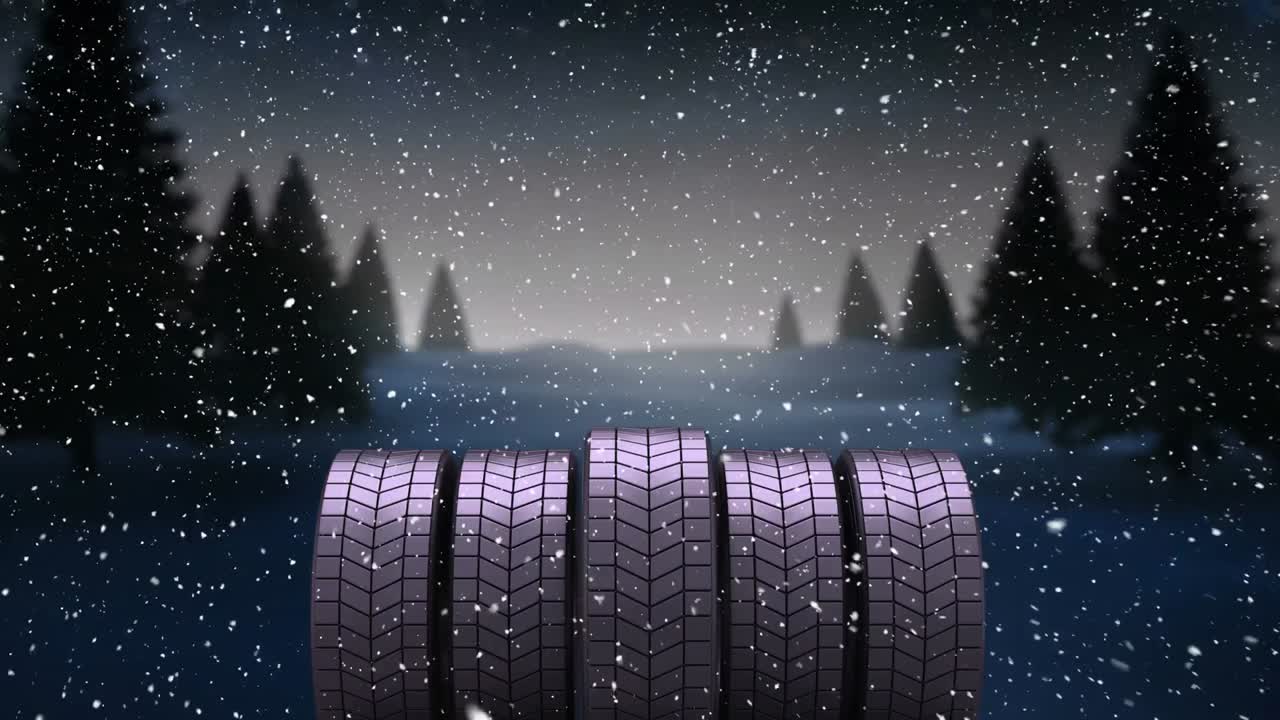 Animated snow with wheels