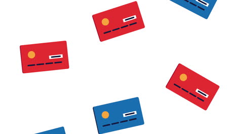 credit cards pattern financial animation