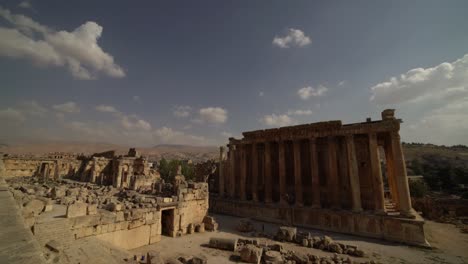 historic ancient roman bacchus temple in baalbek, lebanon