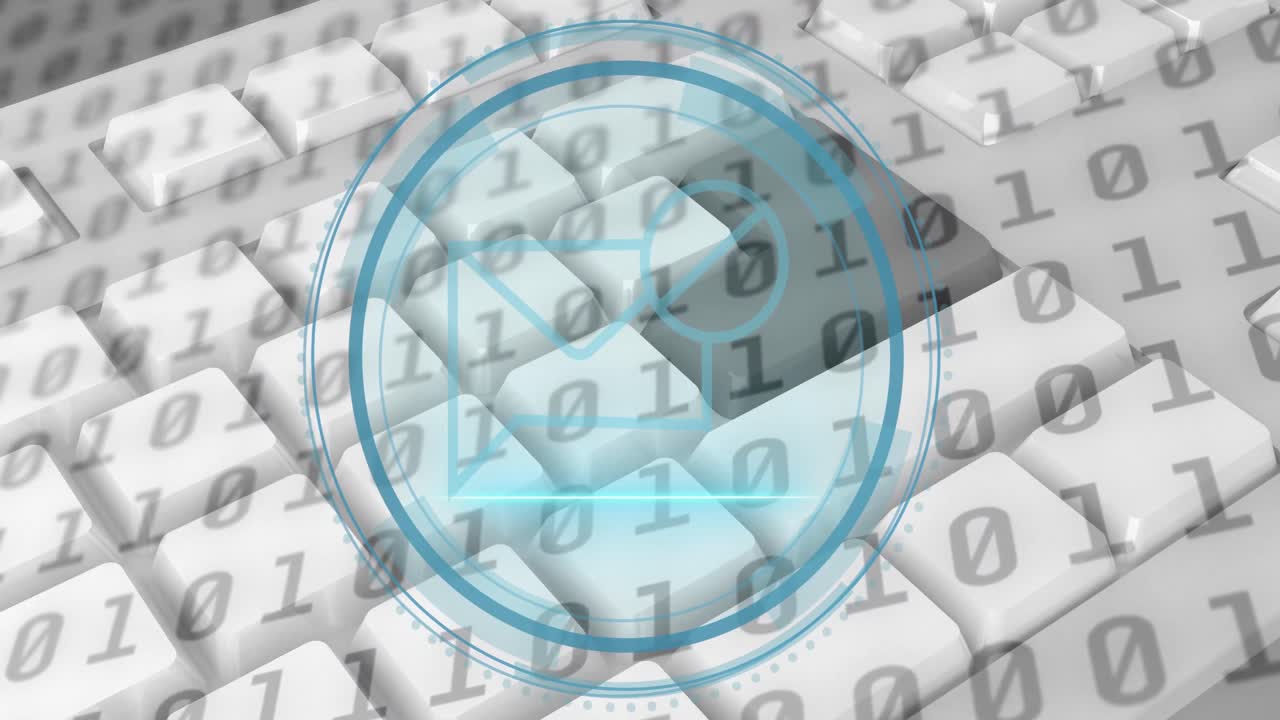 Animation of data processing and envelope over shapes