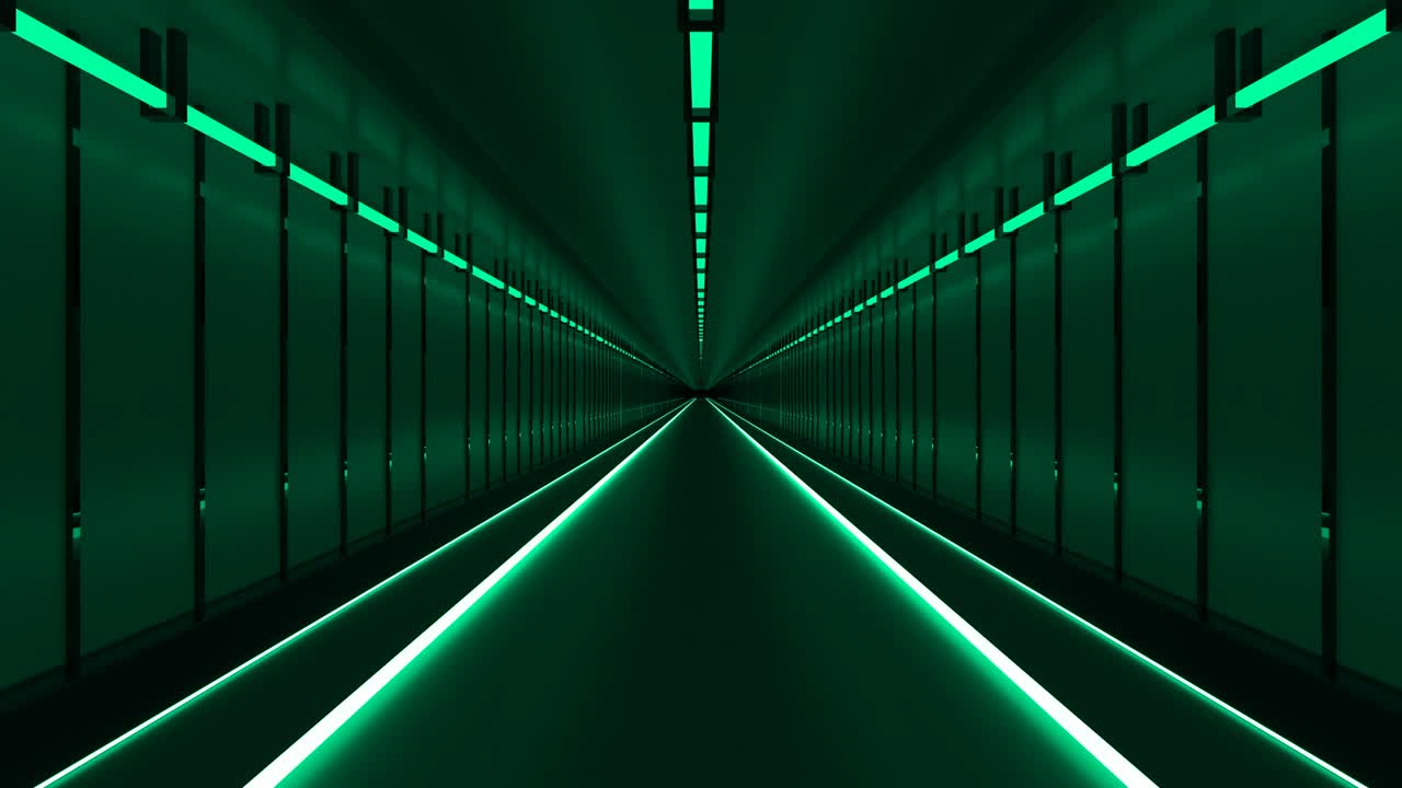Tunnel corridoio astratto tecnologico in loop