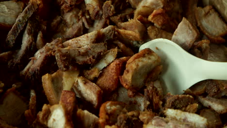 a box of cooked sliced pork meat