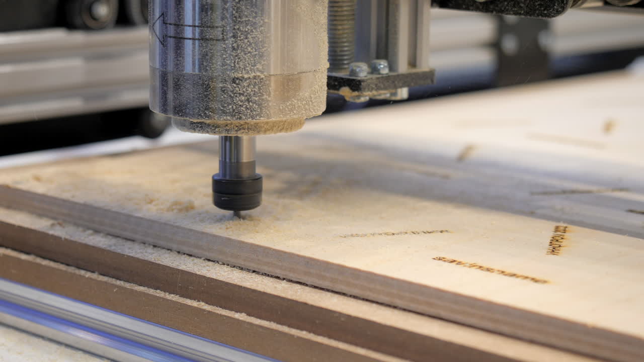 máquina de tallado de madera cnc en acción