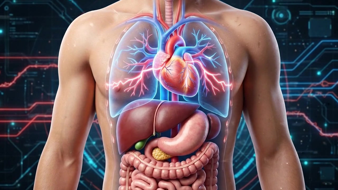 Anatomical medical model of human torso