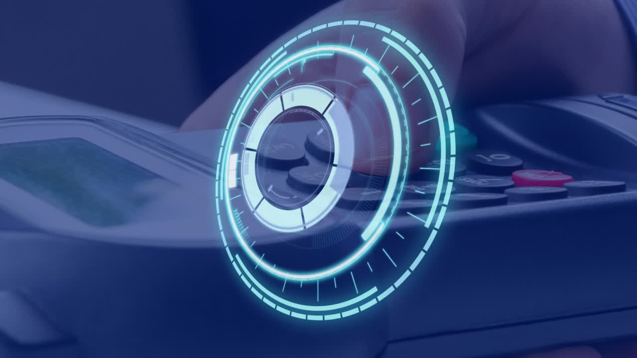 animación del escaneo de alcance sobre el terminal de pago