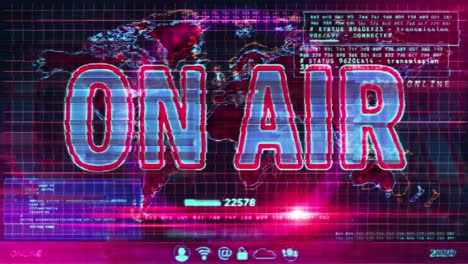 on air broadcast on digital screen