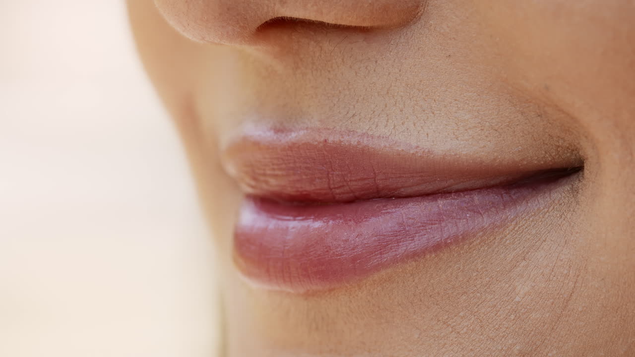 primer plano de los labios de una mujer.
