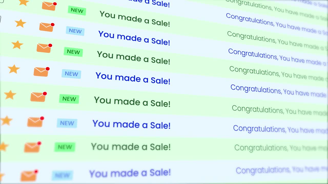 You Made a Sale Email Notifications