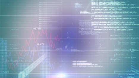 animación de gráficos con códigos binarios en bucle sobre lenguaje de computadora contra un fondo abstracto