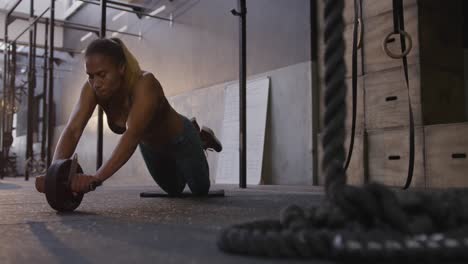 cross training at a gym