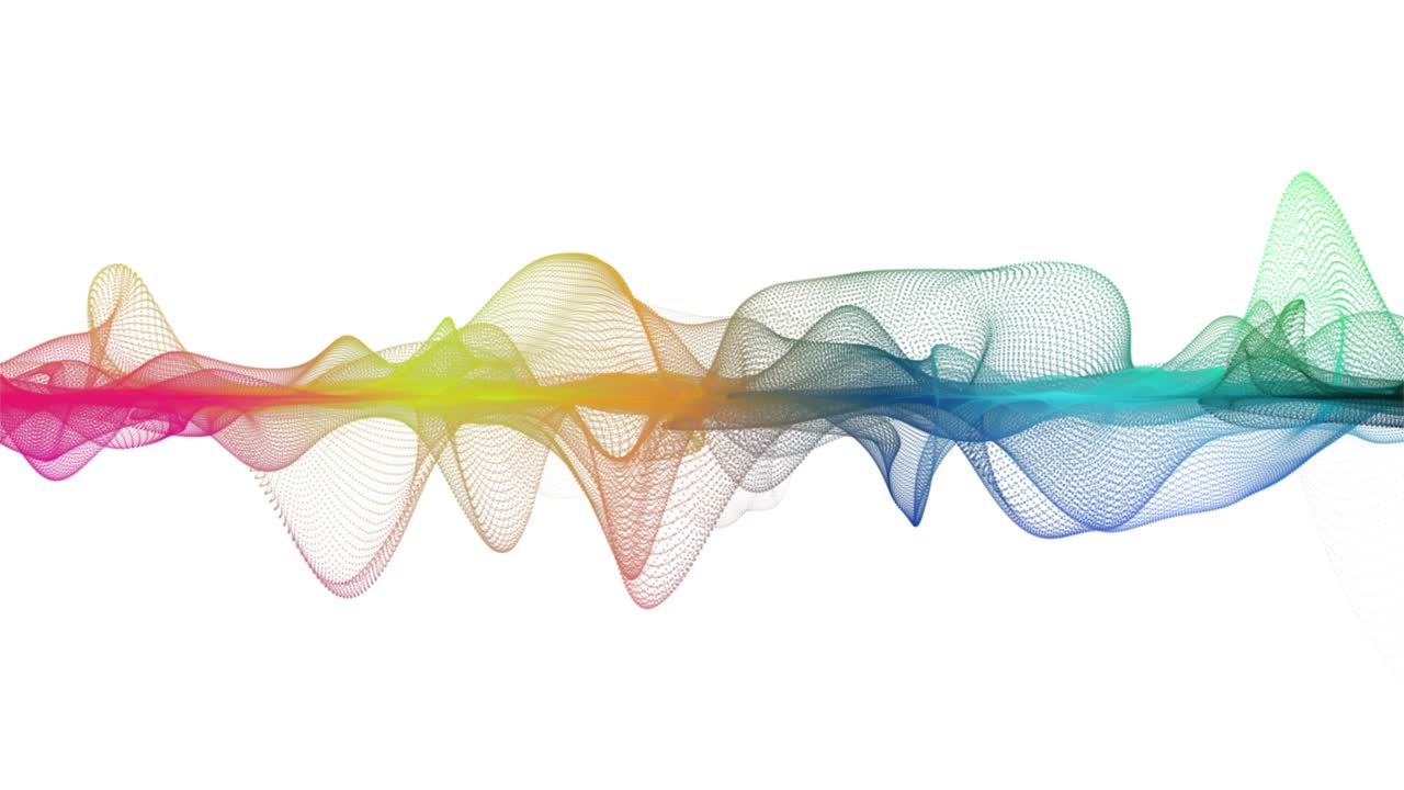 animación fantástica con objeto de onda de partículas en cámara lenta, 4096x2304 bucle 4k