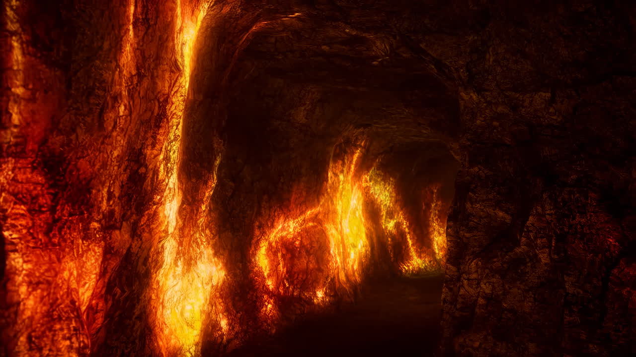 Fiery Underground Tunnel