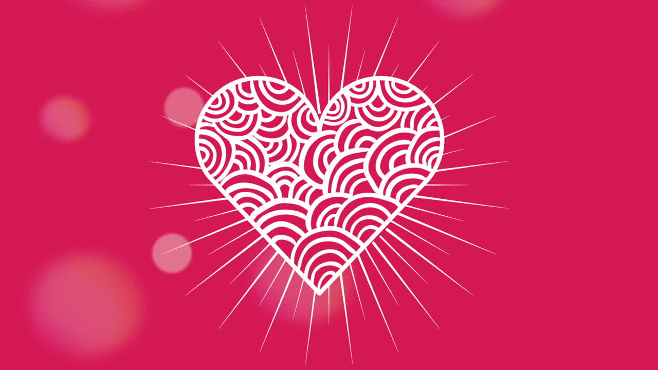 tarjeta de san valentín con animación de amor al corazón