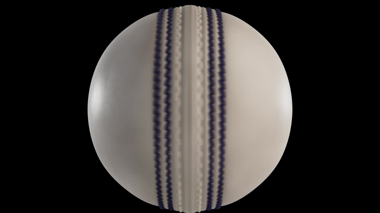 Vit snurrande cricketboll