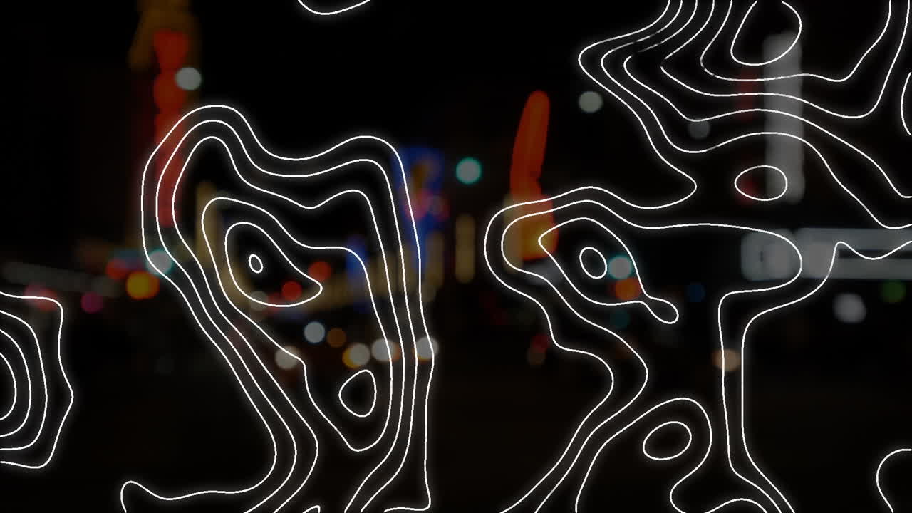 Animation of white lines over blurred background