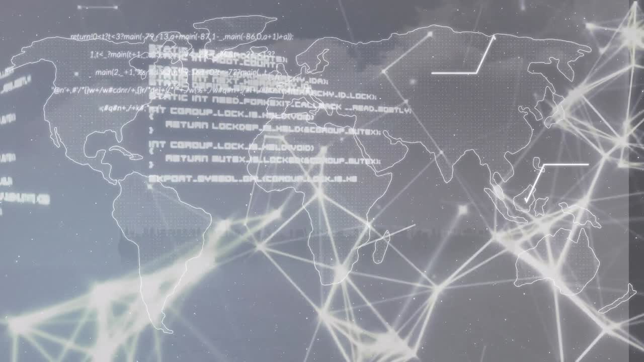 데이터 처리 및 도시 풍경에 대한 연결 네트워크의 애니메이션