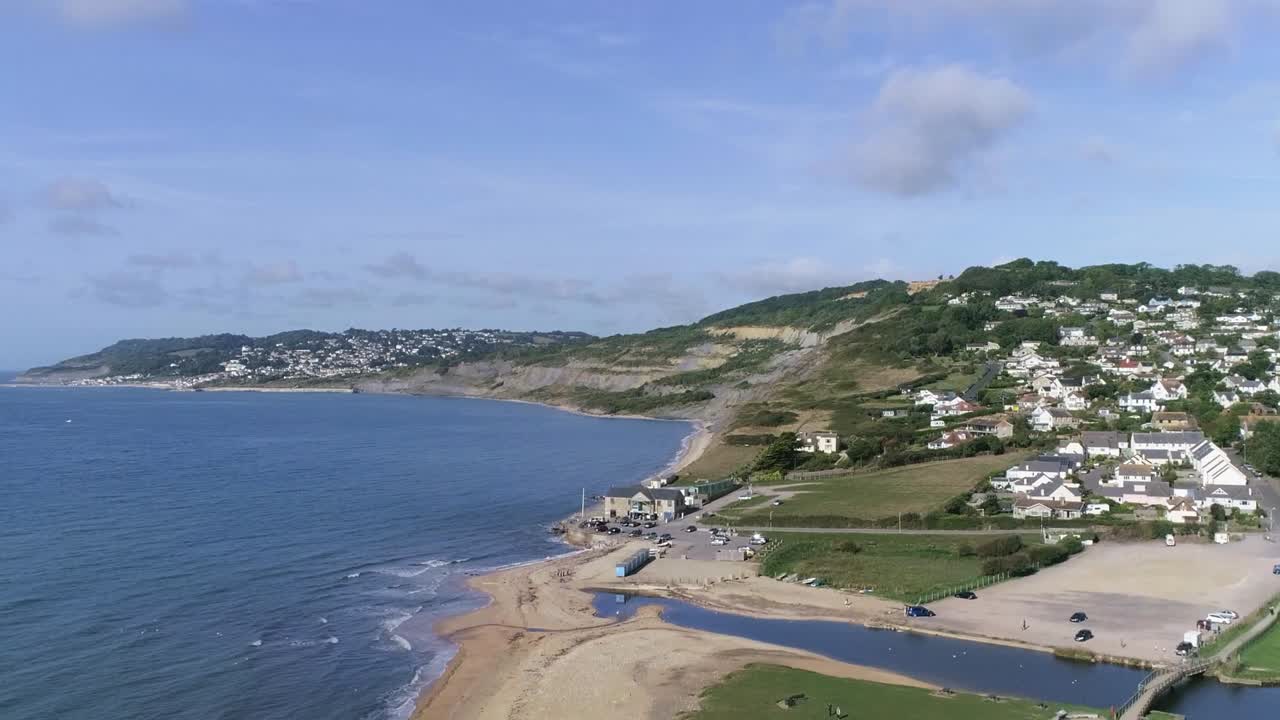 Coastal View of a Town by the Ocean