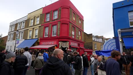 busy street market in london