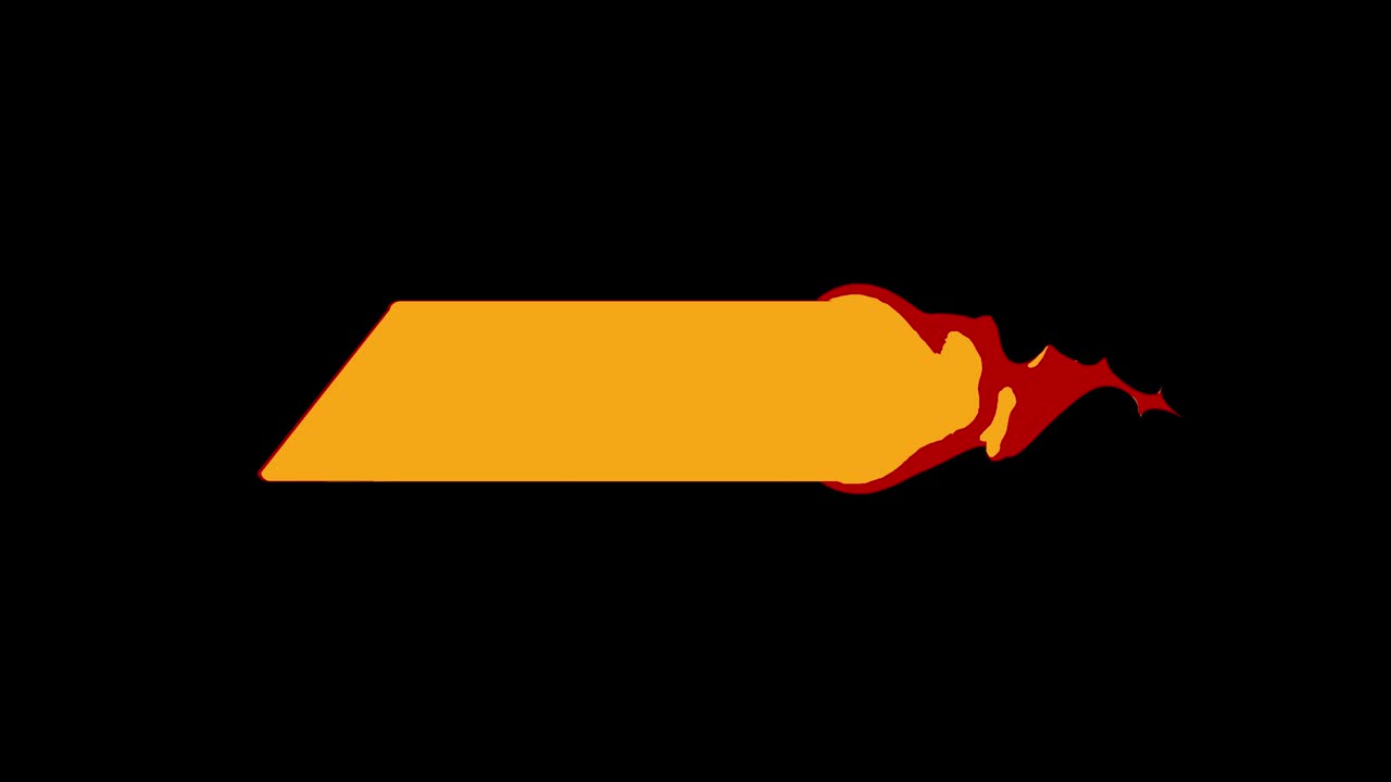 날아다니는 불꽃 직사각형, 불꽃의 흔적이 있는 사각형 라벨