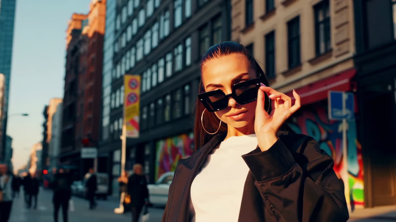 Stylish Woman in Urban Setting