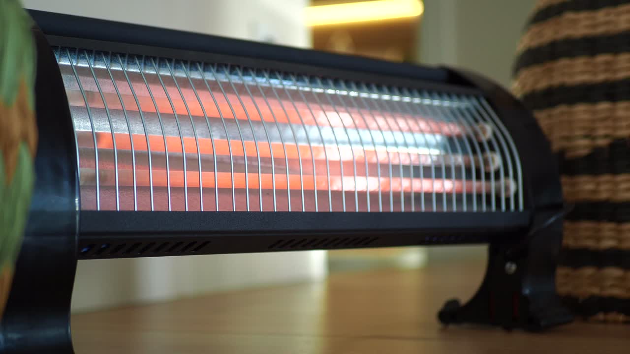 Modern electric heater in a room