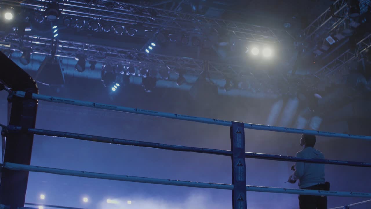 Boxing match in progress