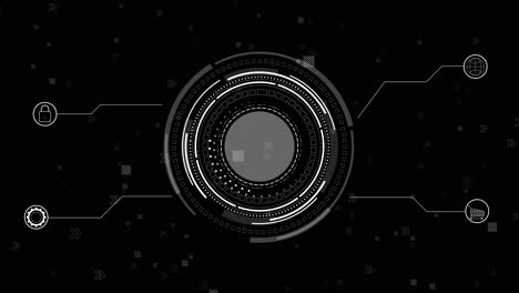 futuristic digital round hud interface cybersecurity ecommerce global networks modern tech dashboard